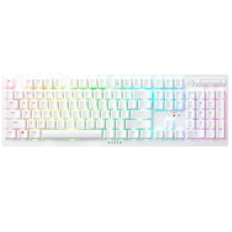 Клавиатура беспроводная Razer DeathStalker V2 Pro Wireless Purple Switch ENG White (RZ03-04363500-R3M1)