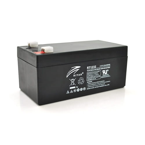 Фото - Батарея для ДБЖ RITAR Акумуляторна батарея  12V 3.2AH Gray Case  AGM RT1232/0 (RT1232/03223)