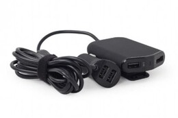 Автомобільний зарядний пристрій EnerGenie (4USBх9.6A) Black (EG-4U-CAR-01)