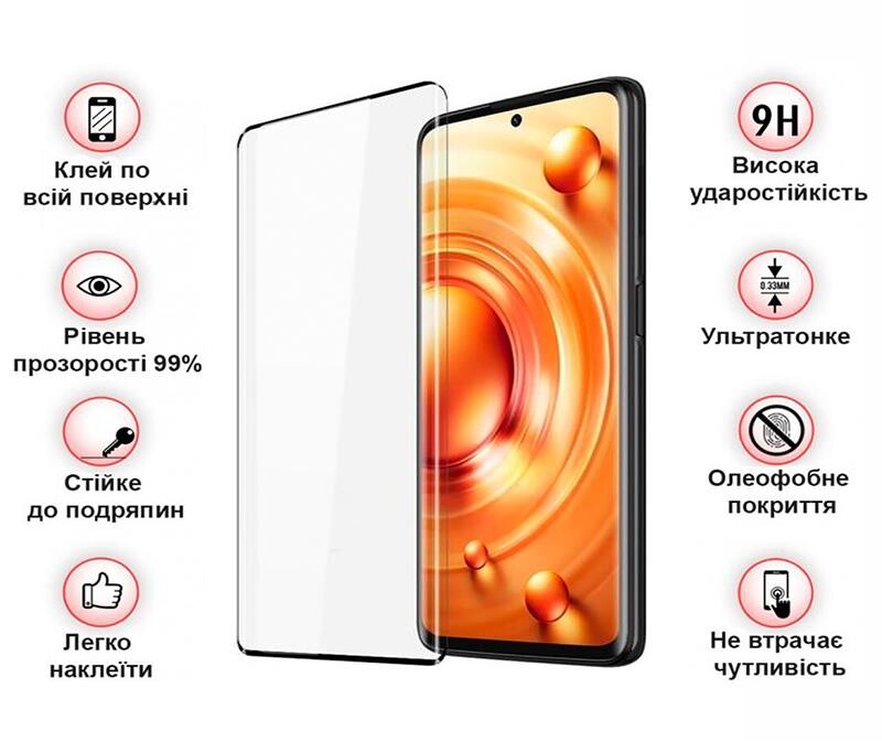 Захисне скло BeCover для Xiaomi 12 Lite Black (708560)