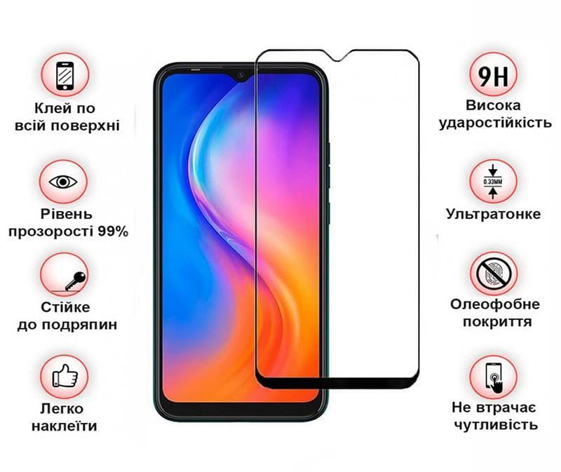 Защитное стекло BeCover для Umidigi A13 Pro Black (708387)