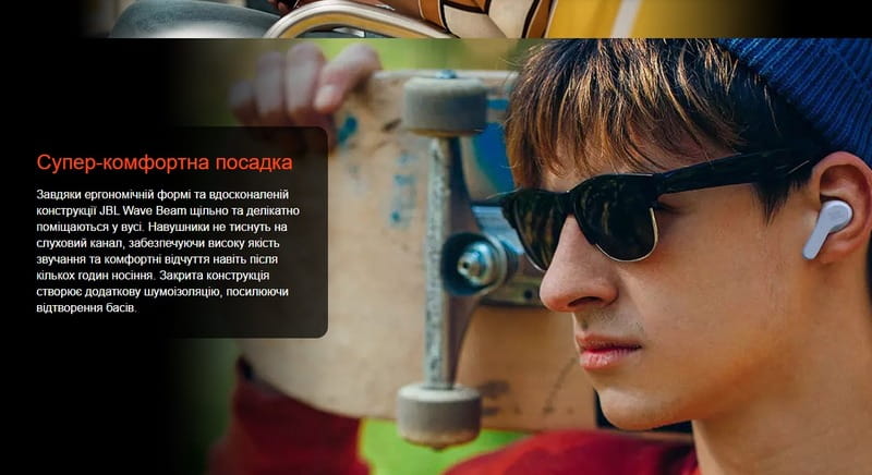 Bluetooth-гарнитура JBL Wave Beam White (JBLWBEAMWHT)