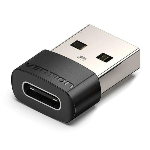 Photos - Cable (video, audio, USB) Vention Перехідник  USB - USB Type-C V 2.0 (M/F) Black  CDWB0 (CDWB0)