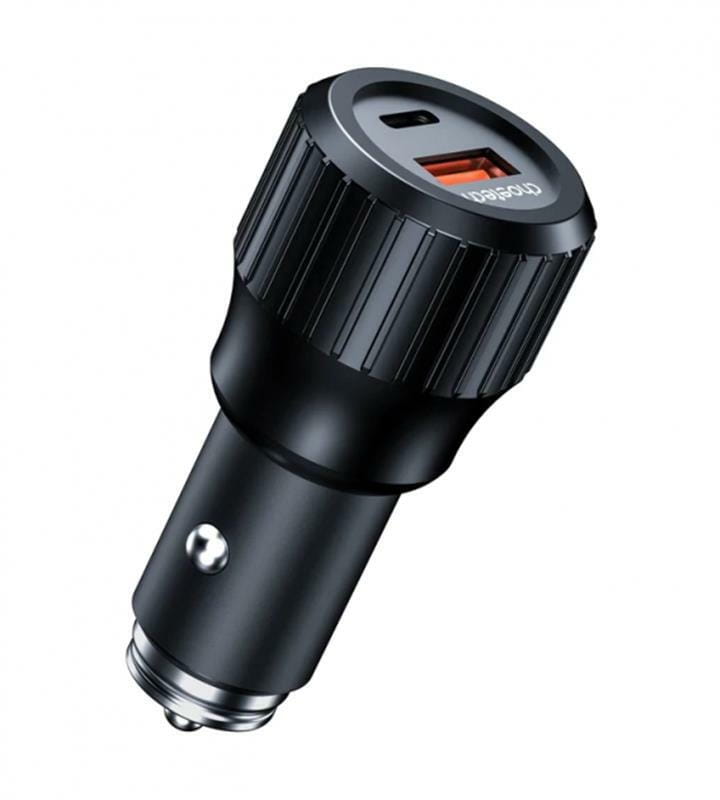 Автомобильное зарядное устройство Choetech (1USB Type C 63W; 1USB 18W) PD3.0 QC3.0 Black (TC0010)