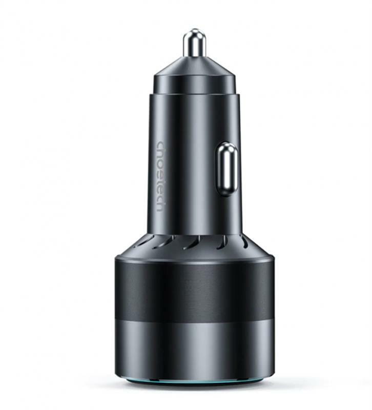Автомобильное зарядное устройство Choetech (1USB Type C 63W; 1USB 18W) PD3.0 QC3.0 Black (TC0010)