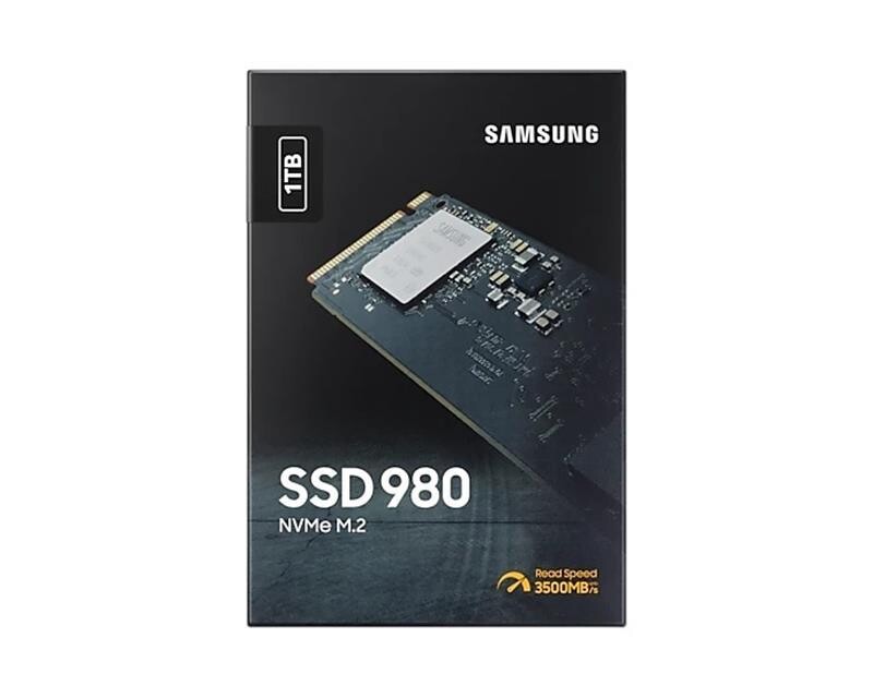 Накопитель SSD  1ТB Samsung 980 M.2 2280 PCIe 3.0 x4 NVMe V-NAND MLC (MZ-V8V1T0BW)
