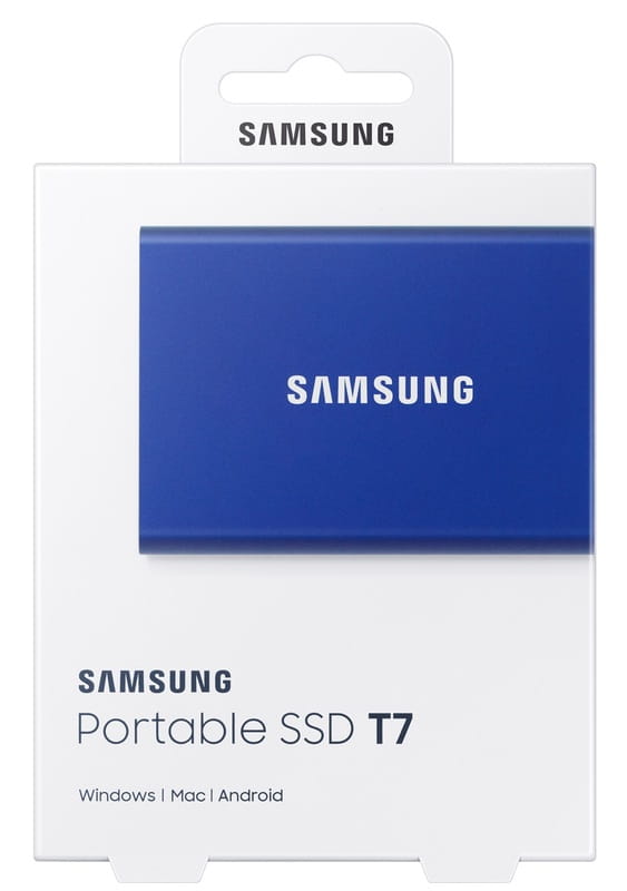 Накопитель внешний SSD 2.5" USB 1.0TB Samsung T7 Indigo Blue (MU-PC1T0H/WW)