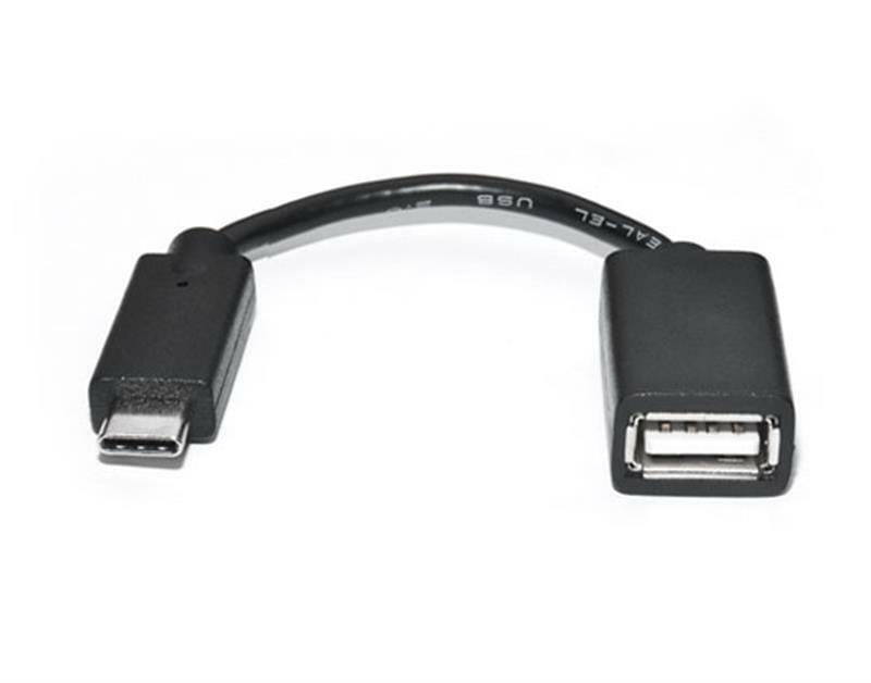 Кабель REAL-EL USB Type-C - USB V 2.0 (M/F), 0.1 м, чорний (EL123500030)