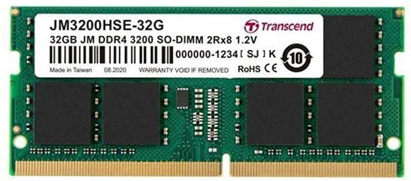 Модуль пам`яті DDR4 32GB/3200 Transcend JetRam (JM3200HSE-32G)
