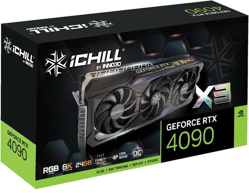 Видеокарта GF RTX 4090 24GB GDDR6X iChill X3 Inno3D (C40903-246XX-1833VA47)