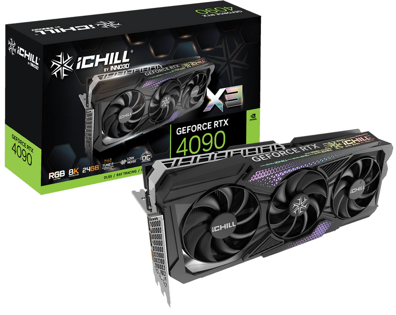 Видеокарта GF RTX 4090 24GB GDDR6X iChill X3 Inno3D (C40903-246XX-1833VA47)