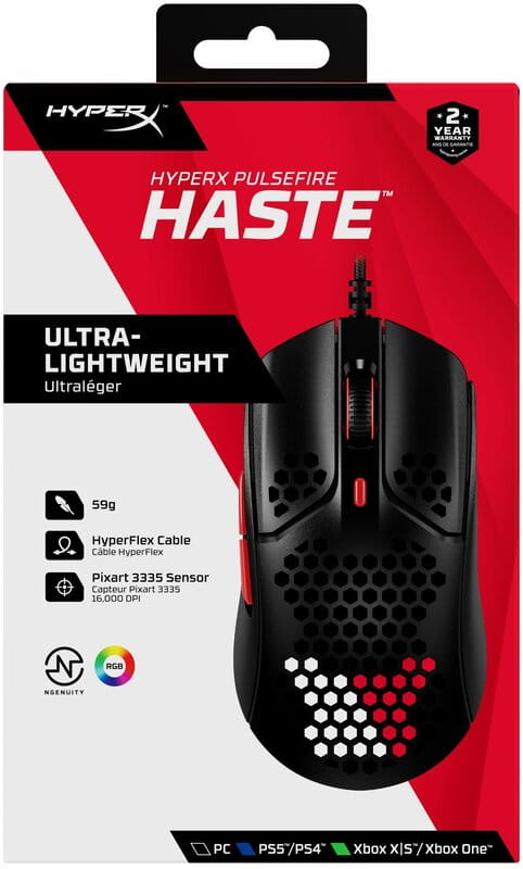 Мышь HyperX Pulsefire Haste Black/Red (4P5E3AA)