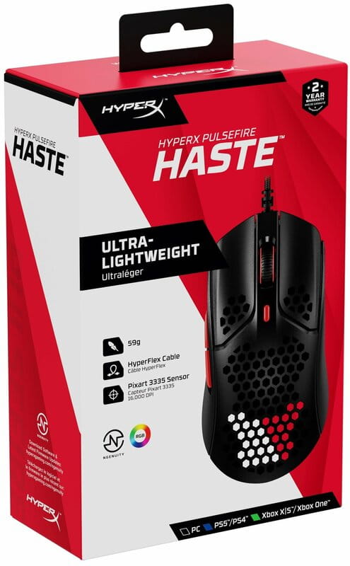 Мышь HyperX Pulsefire Haste Black/Red (4P5E3AA)