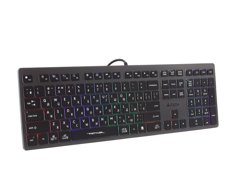 Клавіатура A4Tech Fstyler FX60H Grey Neon Backlit