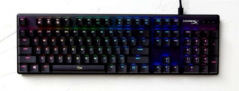 Клавиатура HyperX Alloy Origins Aqua RGB PBT ENG/RU Black (639N5AA)