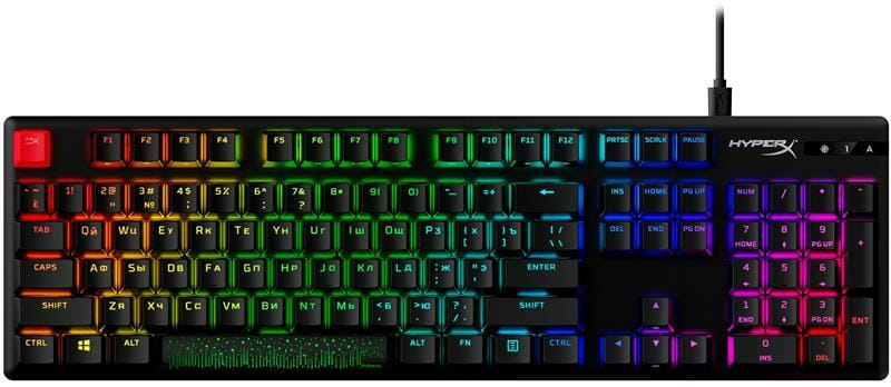 Клавіатура HyperX Alloy Origins Aqua RGB PBT ENG/UKR Black (639N5AA)