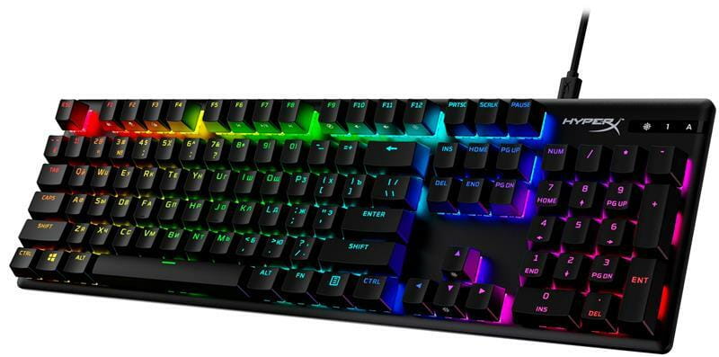 Клавіатура HyperX Alloy Origins Aqua RGB PBT ENG/UKR Black (639N5AA)
