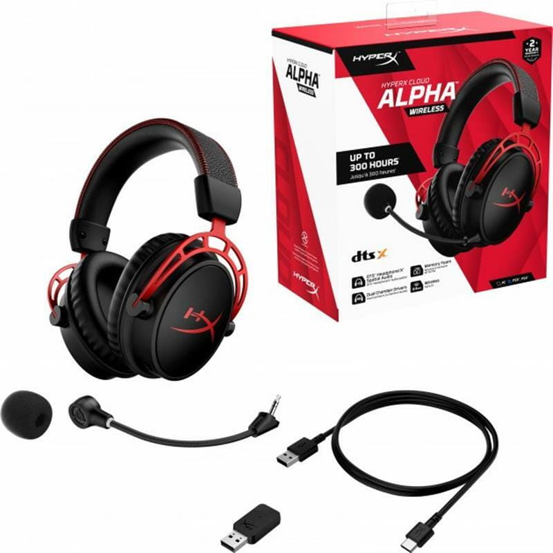 Гарнiтура HyperX Cloud Alpha Wireless Black/Red (4P5D4AA)