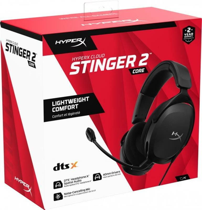 Гарнитура HyperX Cloud Stinger 2 Core PC 3.5mm Black (683L9AA)