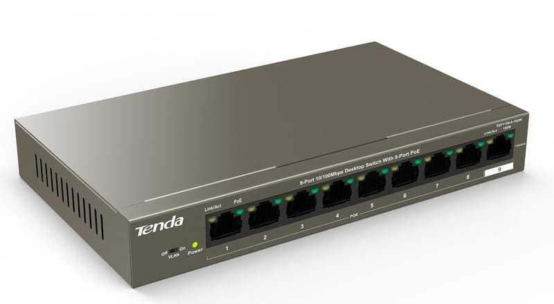 Комутатор Tenda TEF1109P-8-102W