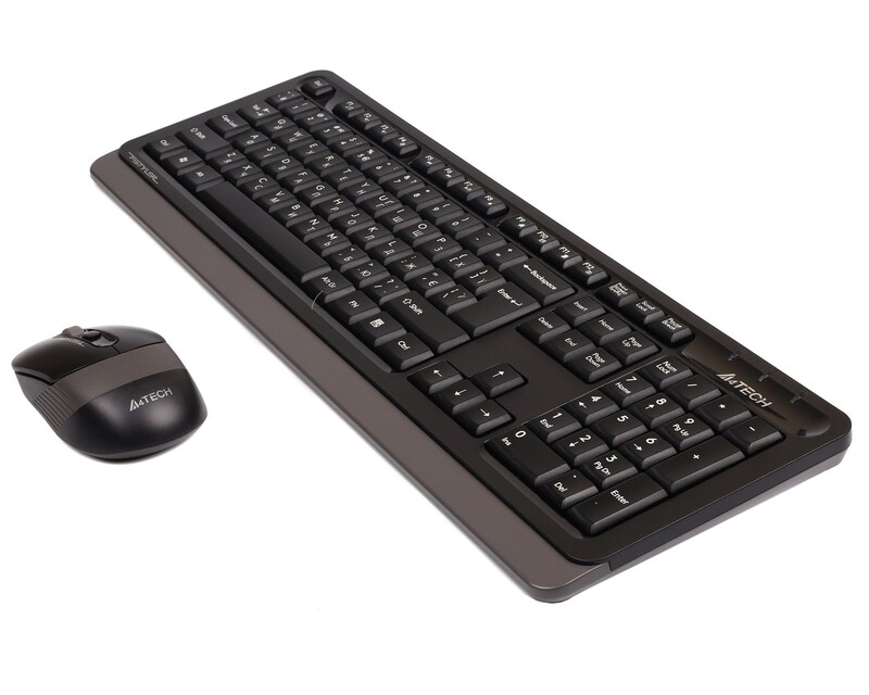 Комплект (клавіатура, миша) бездротовий A4Tech FG1010S Black/Grey