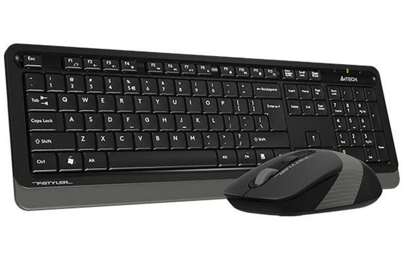 Комплект (клавіатура, миша) бездротовий A4Tech FG1010S Black/Grey