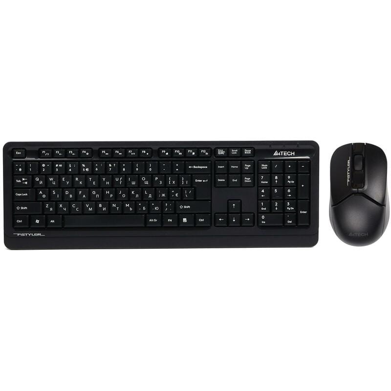 Комплект (клавиатура, мышь) беспроводной A4Tech FG1012S Black/Grey