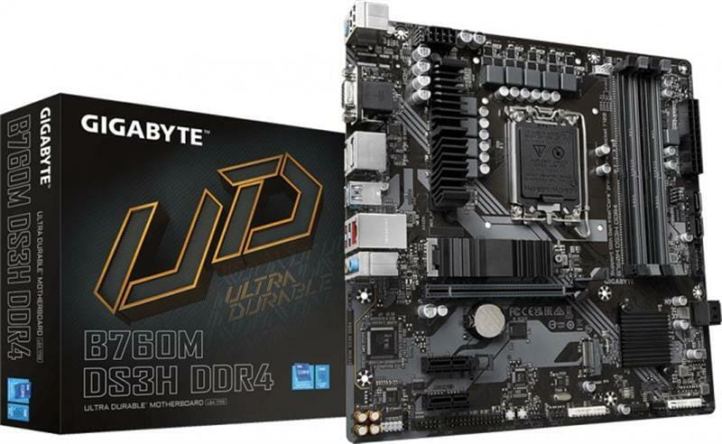 Материнская плата Gigabyte B760M DS3H DDR4 Socket 1700