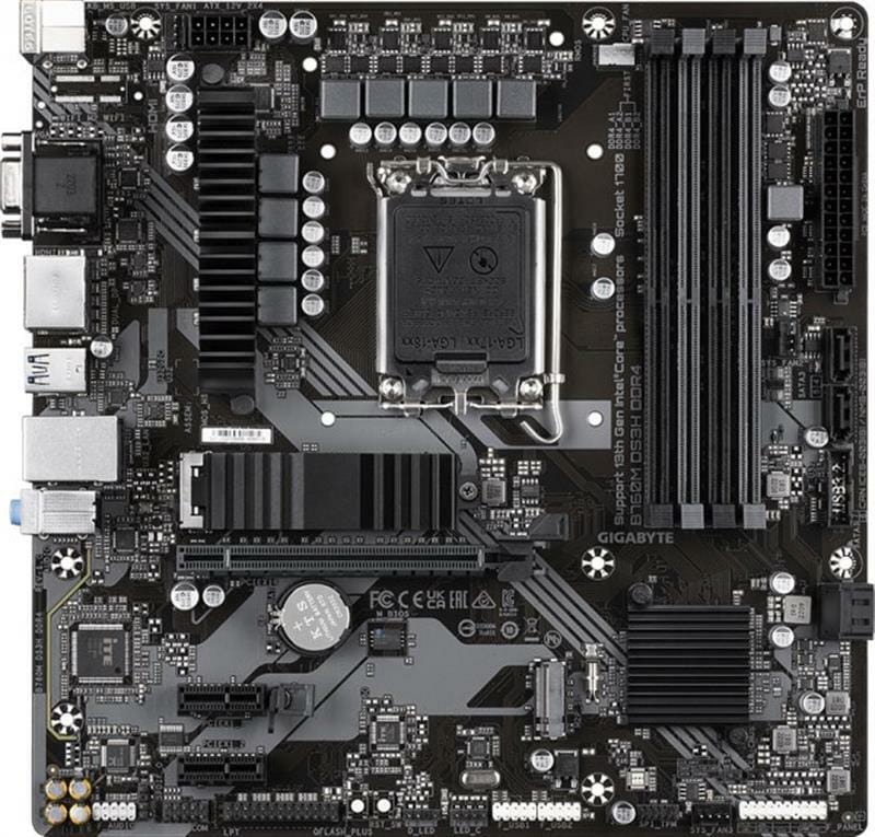 Материнская плата Gigabyte B760M DS3H DDR4 Socket 1700