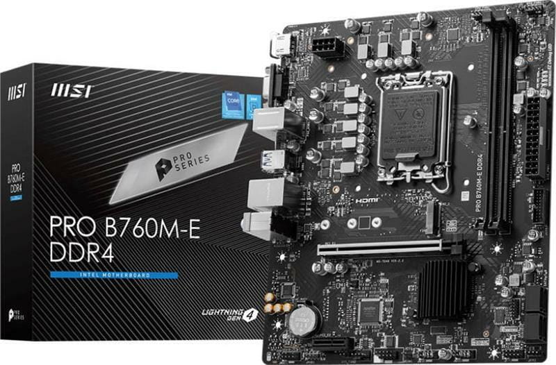 Материнская плата MSI Pro B760M-E DDR4 Socket 1700