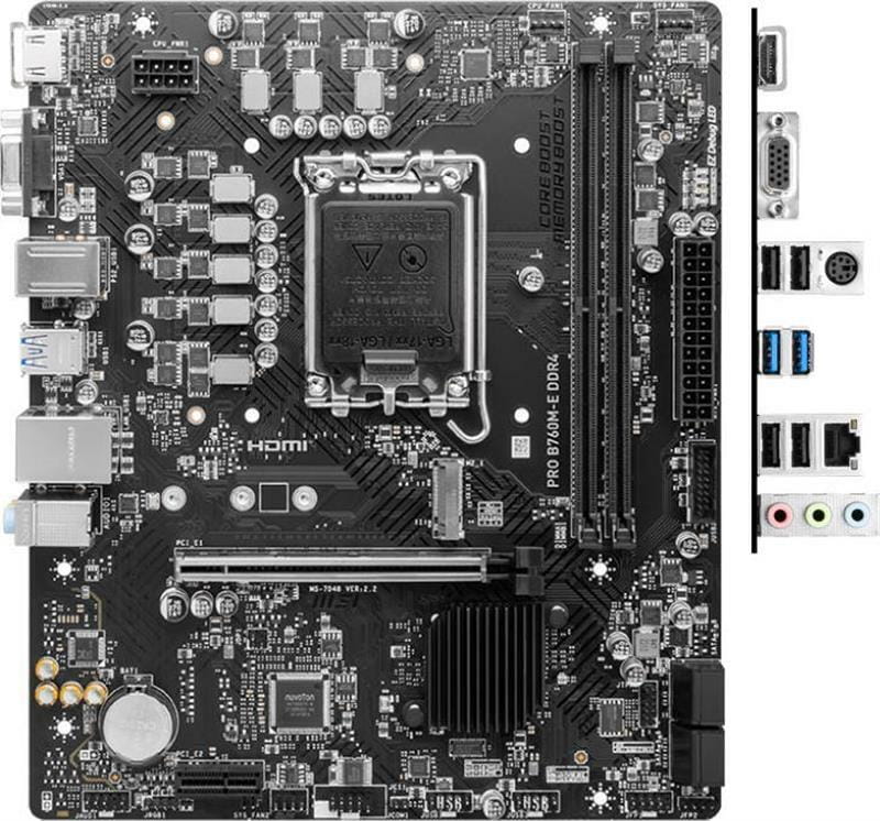 Материнская плата MSI Pro B760M-E DDR4 Socket 1700