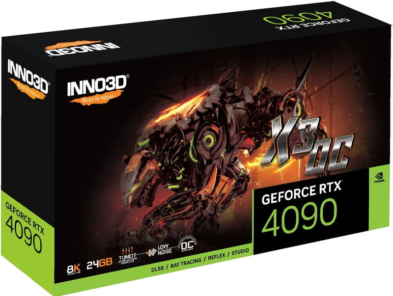 Видеокарта GF RTX 4090 24GB GDDR6X X3 OC Inno3D (N40903-246XX-18332989)