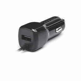 Автомобільний зарядний пристрій REAL-EL CA-17 (2USB, 2.1A) Black + кабель Lightning
