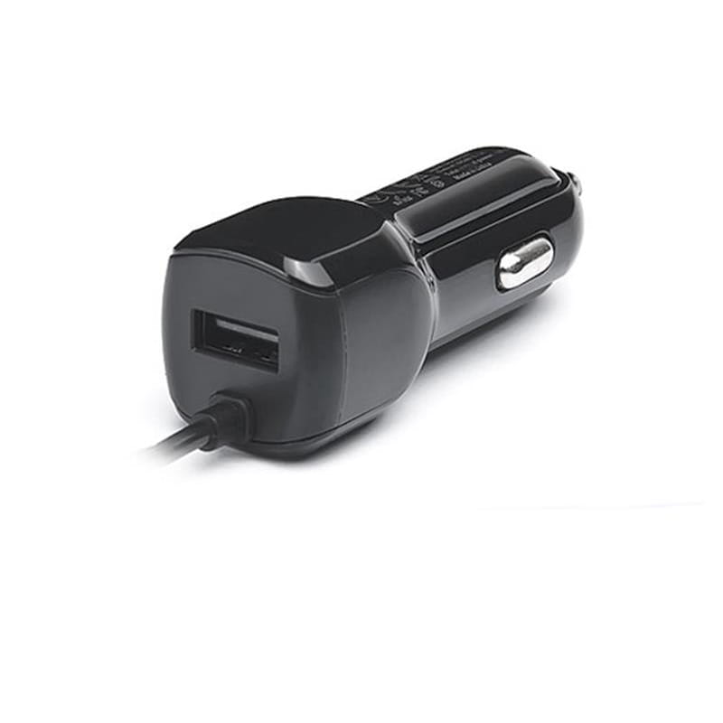 Автомобильное зарядное устройство REAL-EL CA-17 (2USB, 2.1A) Black + кабель Lightning