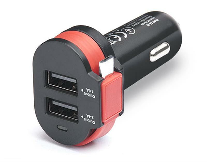 Автомобильное зарядное устройство REAL-EL CA-35 (3USBx3.4A) Black/Orange + кабель microUSB