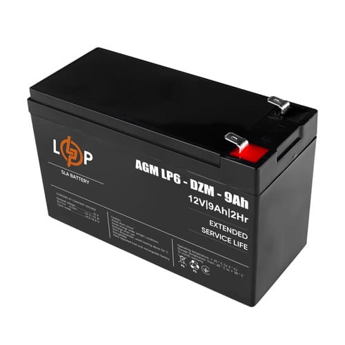 Фото - Батарея для ДБЖ Logicpower Акумуляторна батарея  LP 12V 9AH  AGM LP12654 (LP 6-DZM-9 Ah)
