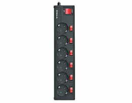 Фільтр живлення REAL-EL RS-6 Extra 1.8 м чорний