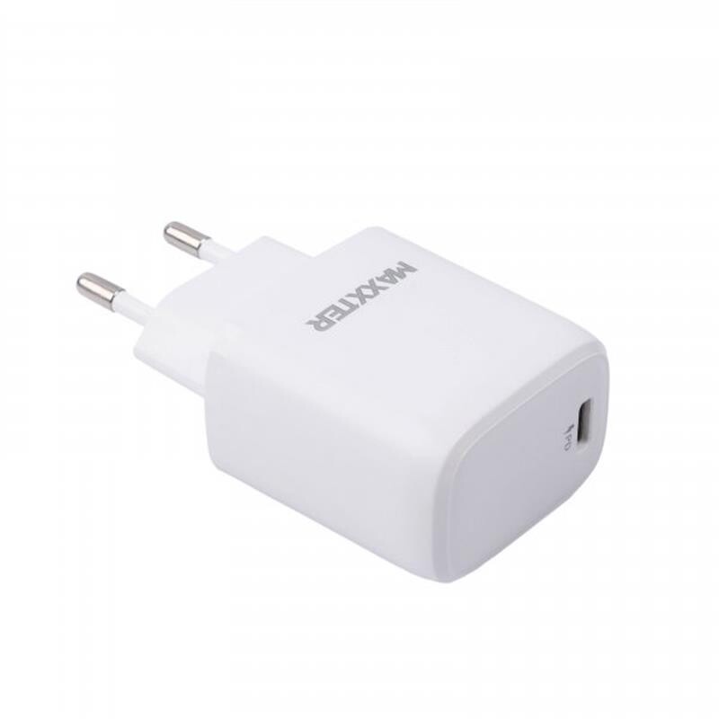 Сетевое зарядное устройство Maxxter (1USBх3А) QC3.0 White (WC-PD-CtL-01) + кабель Lightning