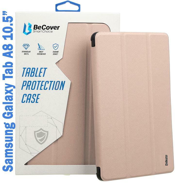 Чехол-книжка BeCover Soft Edge для Samsung Galaxy Tab A8 SM-X200/SM-X205 Rose Gold (708359)