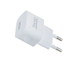 Сетевое зарядное устройство Tecro (1xUSB, 1A) White (TR-CHG01-WT)