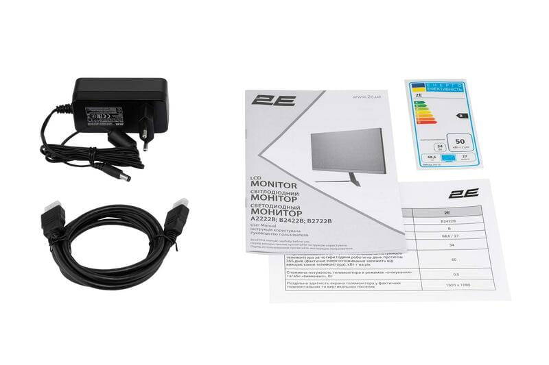 Монітор 2E 23.8" B2422B (2E-B2422B-01.UA) VA Black