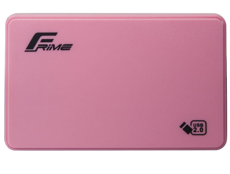 Внешний карман Frime SATA HDD/SSD 2.5", USB 2.0, Plastic, Pink (FHE12.25U20)