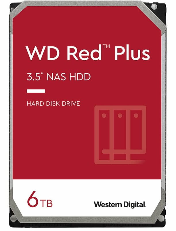 Накопитель HDD SATA 6.0TB WD Red Plus 5400rpm 256MB (WD60EFPX)