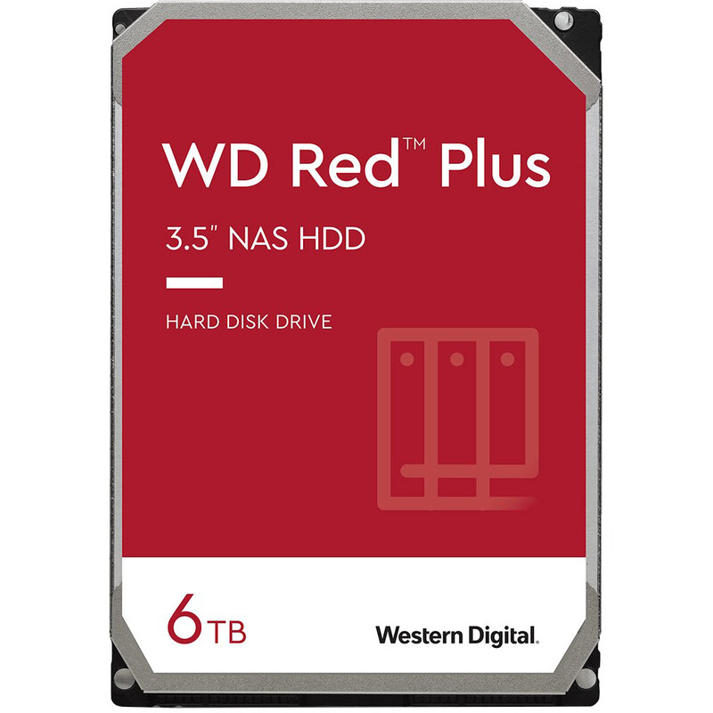 Накопитель HDD SATA 6.0TB WD Red Plus 5400rpm 256MB (WD60EFPX)
