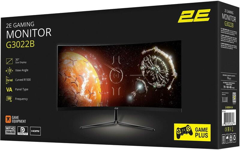 Монітор 2E 30" G3022B (2E-G3022B-01.UA) VA Black