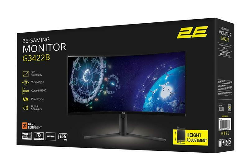 Монітор 2E 34" G3422B (2E-G3422B-01.UA) VA Black