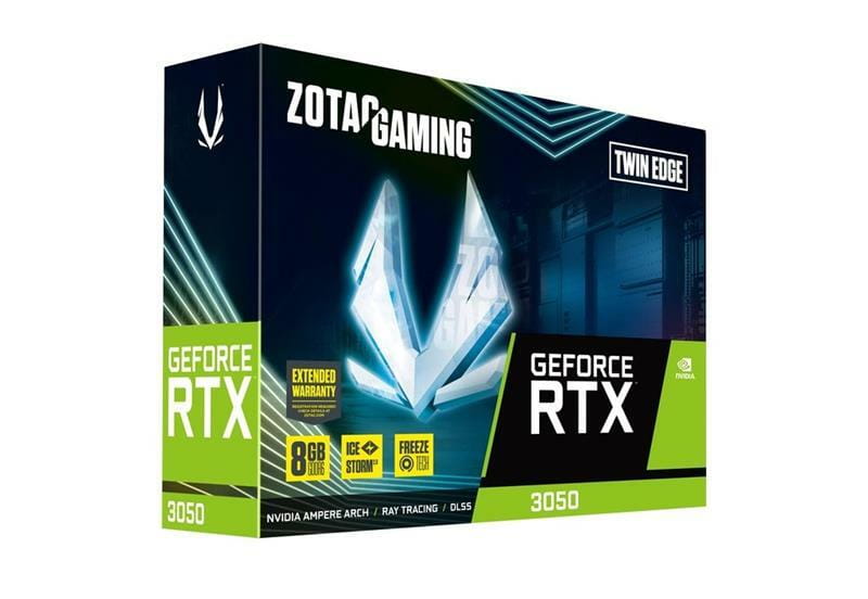 Видеокарта GF RTX 3050 8GB GDDR6 Twin Edge Gaming Zotac (ZT-A30500E-10M)