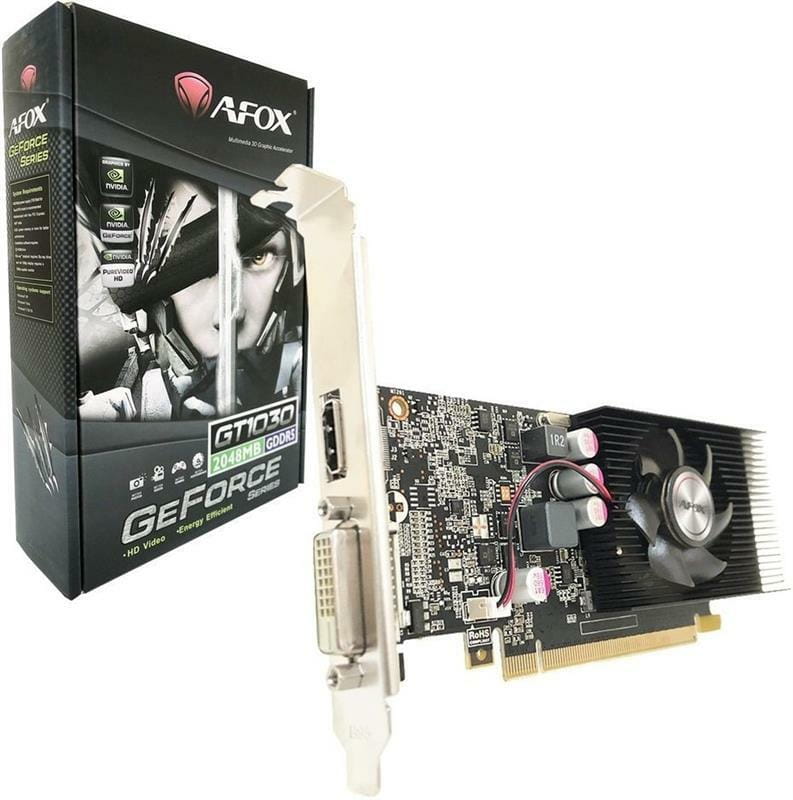 Видеокарта GF GT 1030 2GB GDDR5 Afox (AF1030-2048D5L7)