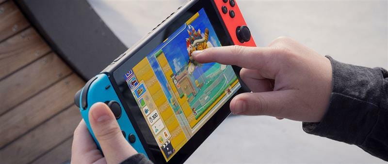Игровая консоль Nintendo Switch (неоновый красный/неоновый синий)