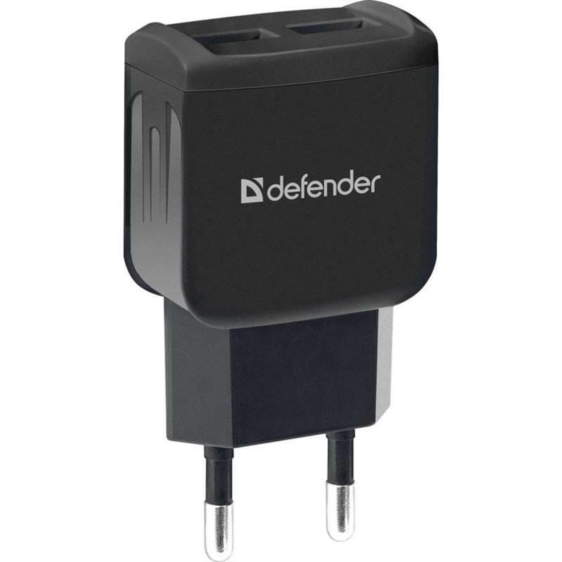 Сетевое зарядное устройство Defender UPA-22 (2xUSB 2.1A) Black (83579)